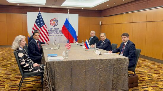 Встреча главы МИД РФ С. Лаврова и госсекретаря США М. Рубио