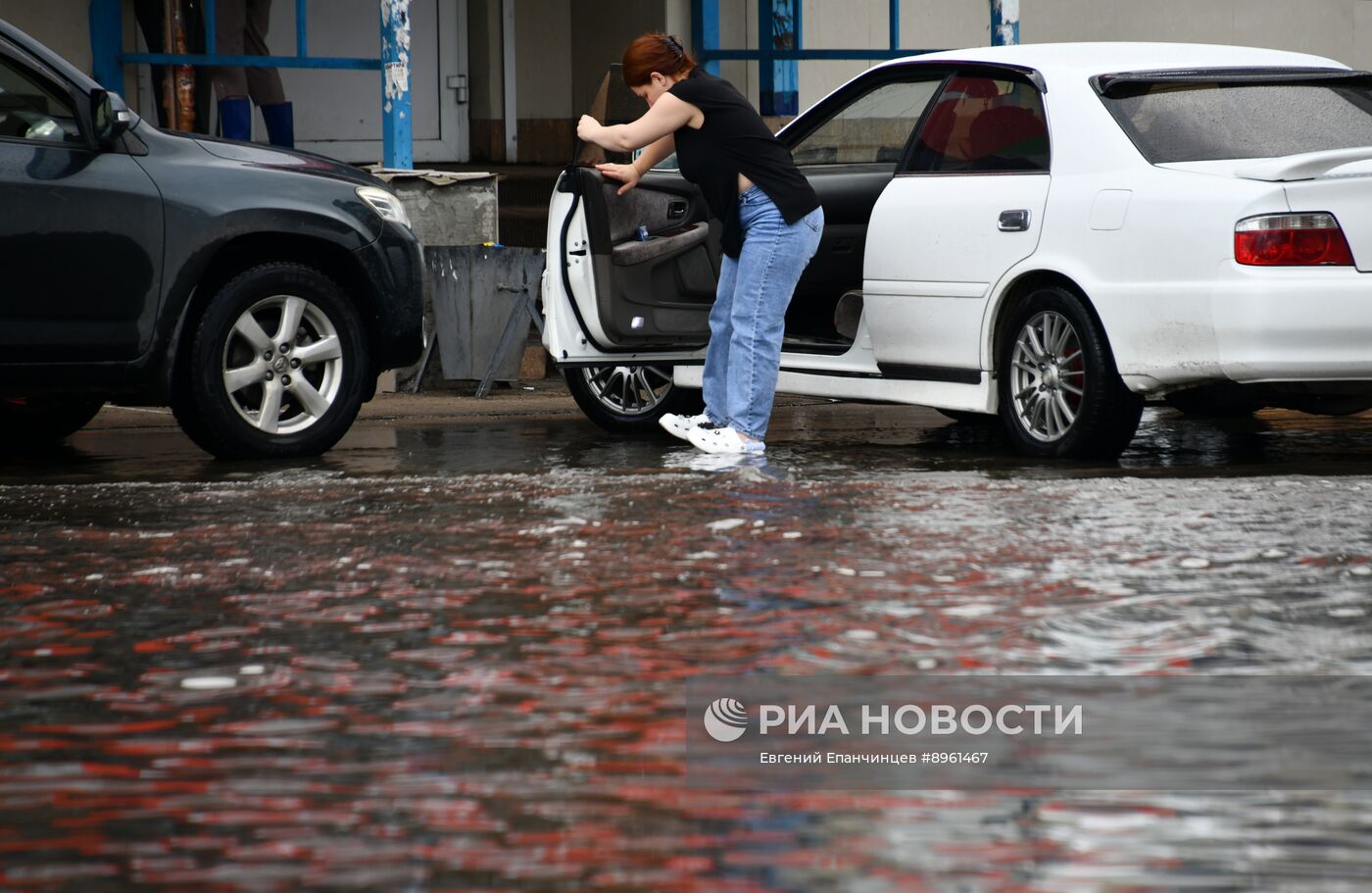 Последствия сильного ливня в Чите