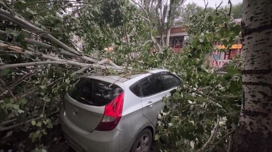 Последствия урагана в Донецке