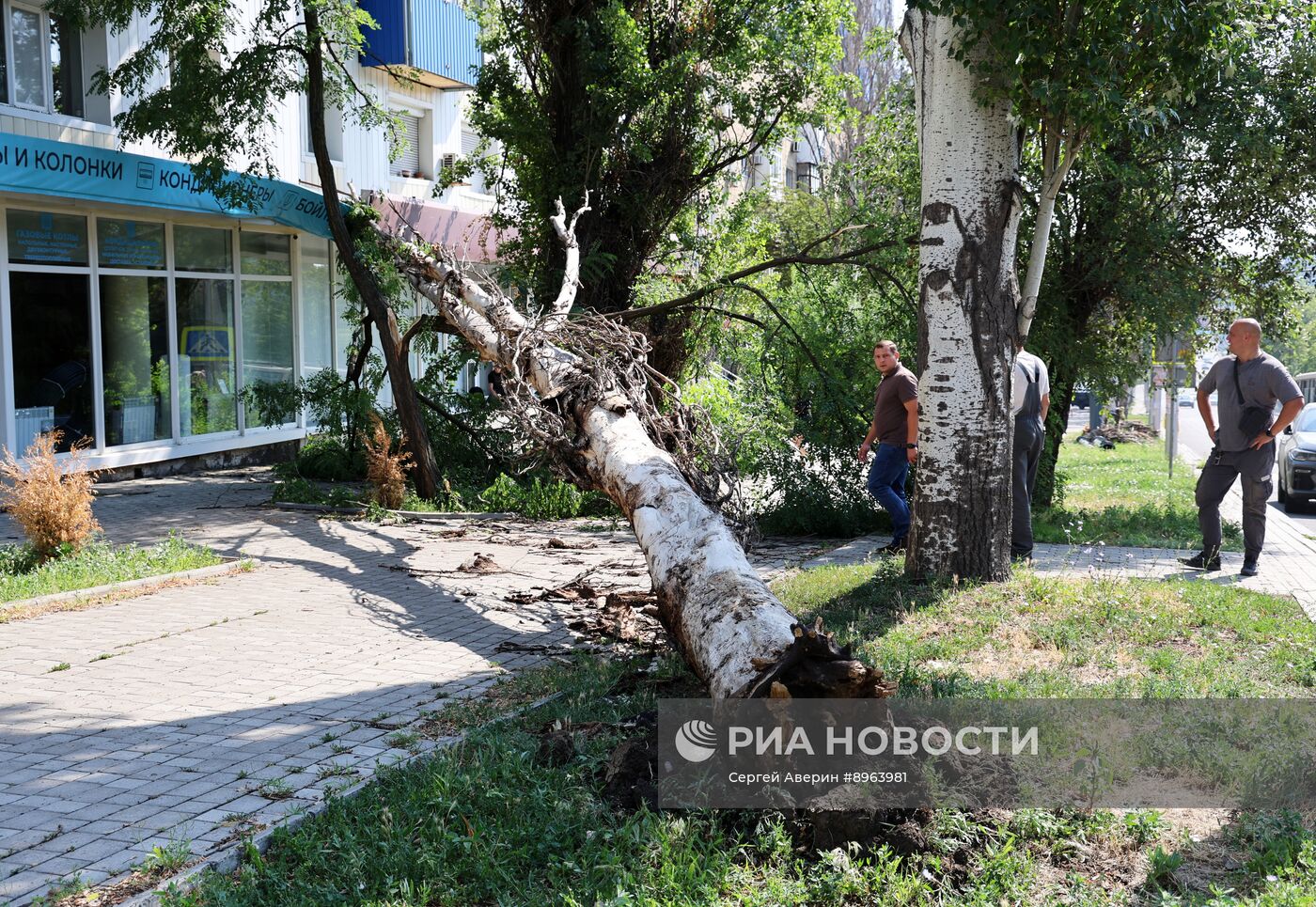 Последствия урагана в Донецке