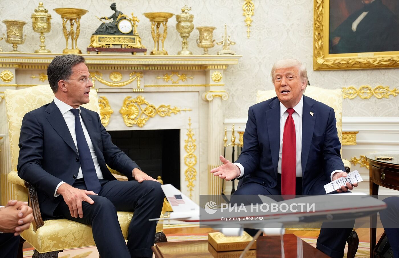 Встреча президента США Д. Трампа и генсека НАТО М. Рютте