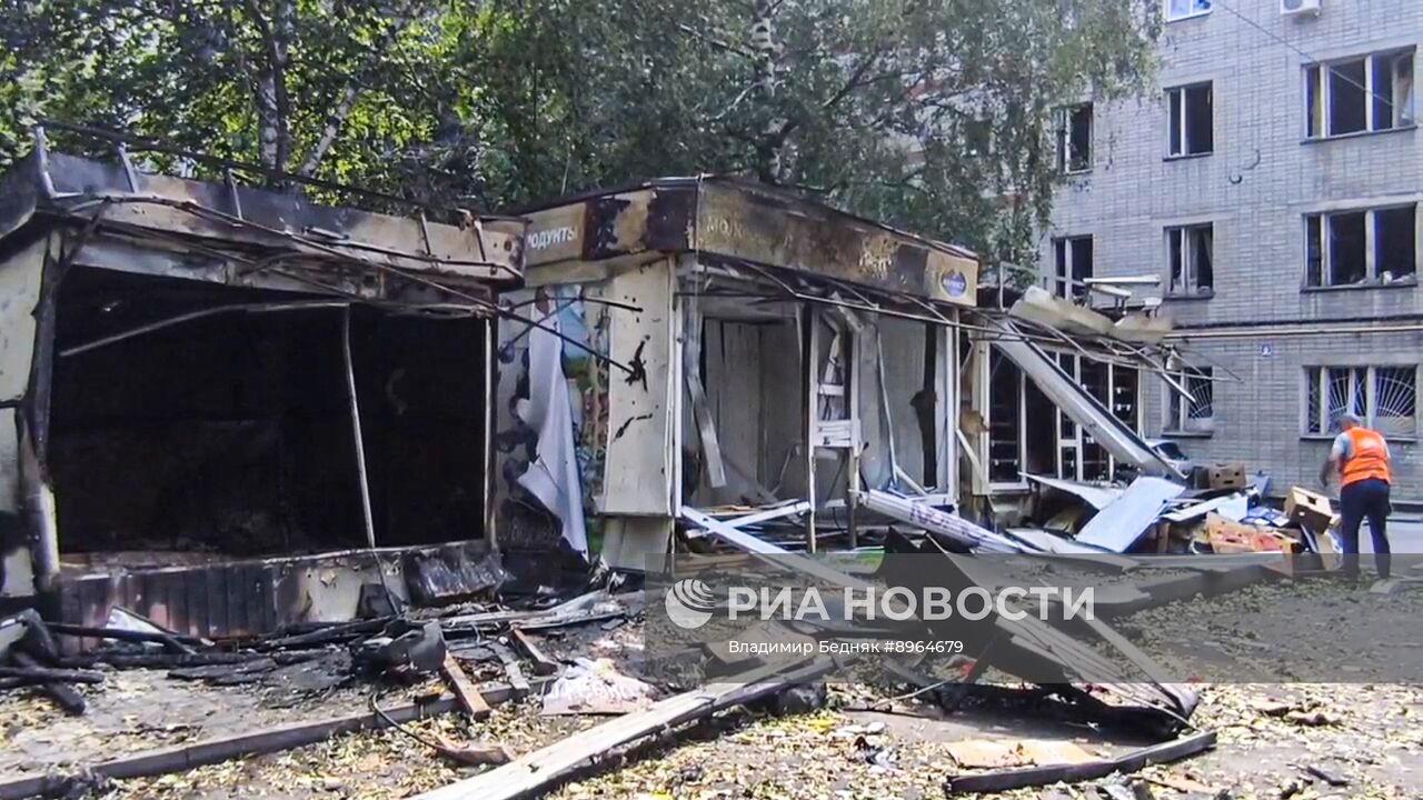 Последствия атаки БПЛА в Воронеже