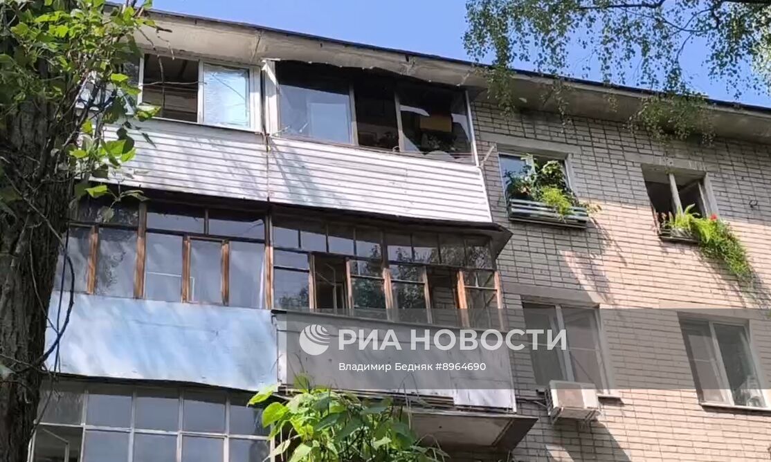 Последствия атаки БПЛА в Воронеже