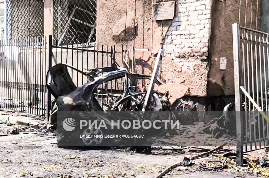 Последствия атаки БПЛА в Воронеже