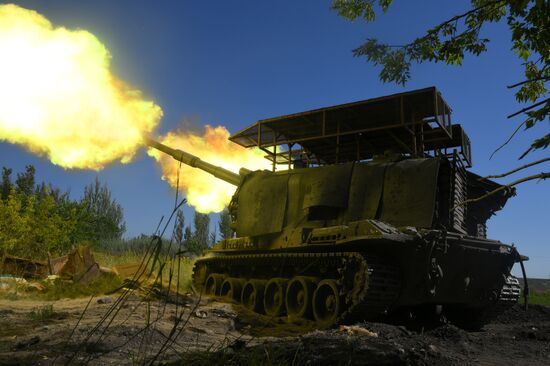 Боевая работа артиллеристов группировки войск "Центр" на Красноармейском направлении