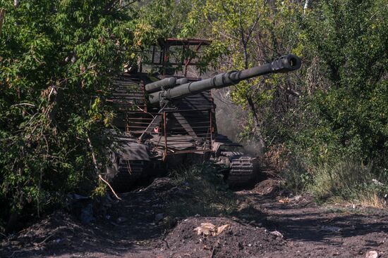 Боевая работа артиллеристов группировки войск "Центр" на Красноармейском направлении