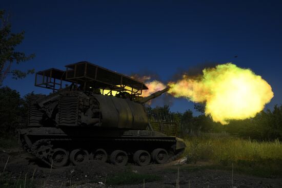 Боевая работа артиллеристов группировки войск "Центр" на Красноармейском направлении