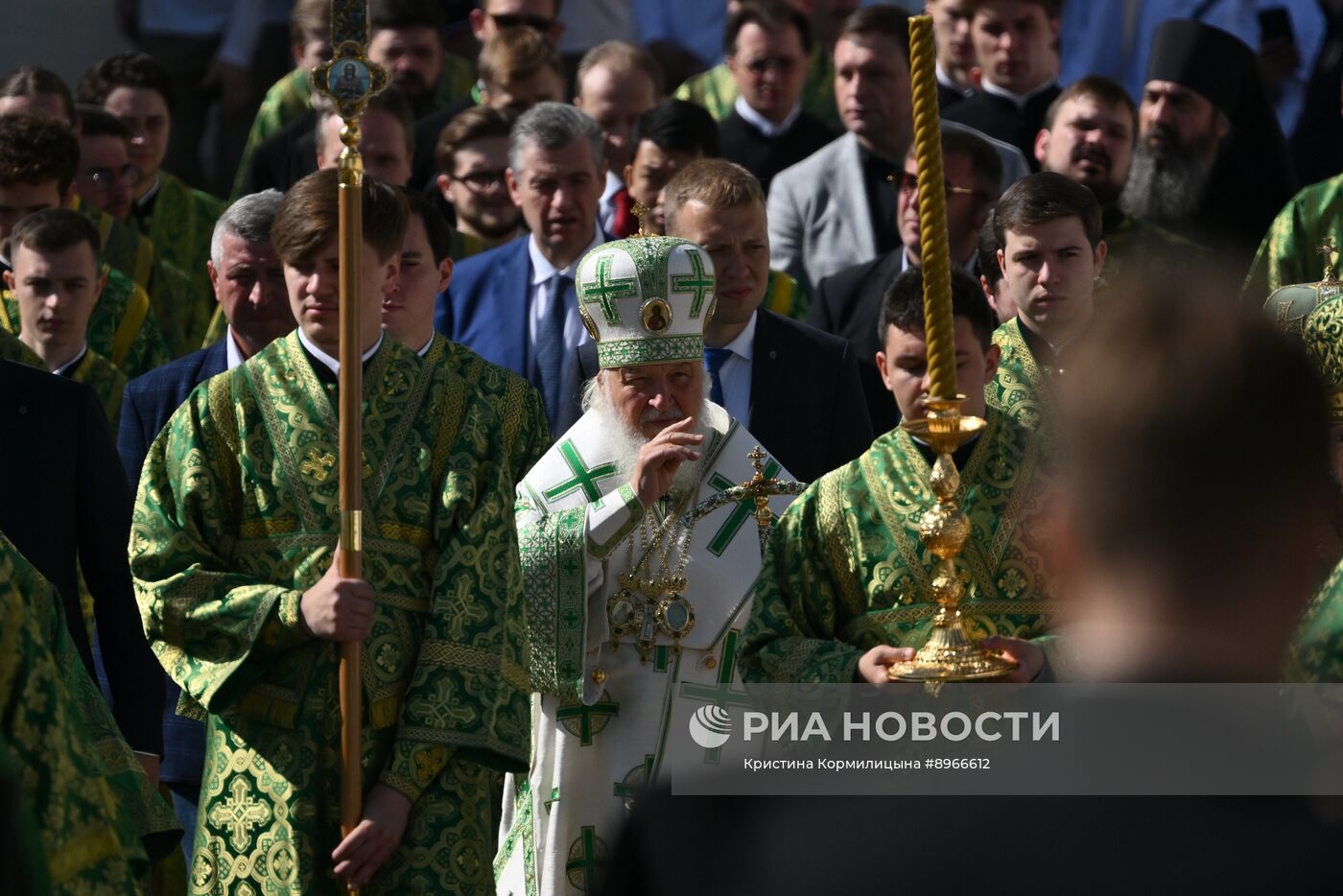 Патриарх Кирилл совершил праздничную литургию в Троице-Сергиевой лавре
