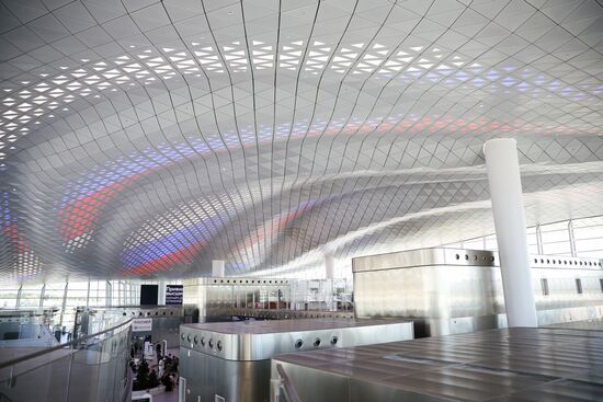 Прибытие первого рейса в аэропорт Геленджика после возобновления работы 