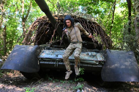 Боевая работа танкистов группировки войск "Центр" на Покровском направлении