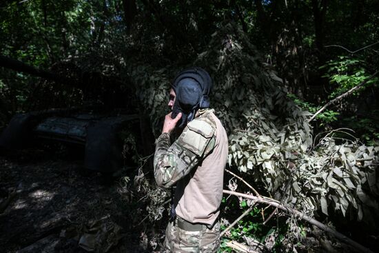 Боевая работа танкистов группировки войск "Центр" на Покровском направлении