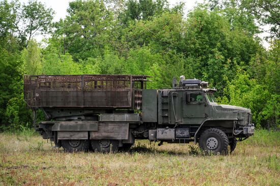 ТОС-2 "Тосочка" группировки войск "Центр" на Красноармейском направлении в ДНР