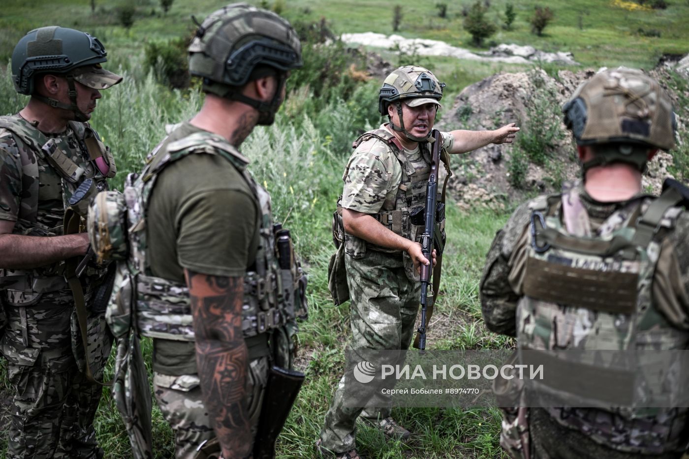 Отработка боевого слаживания морпехами группировки войск "Север" в Курской области