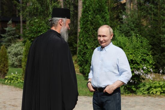 Президент РФ Владимир Путин и президент Белоруссии Александр Лукашенко посетили Валаам