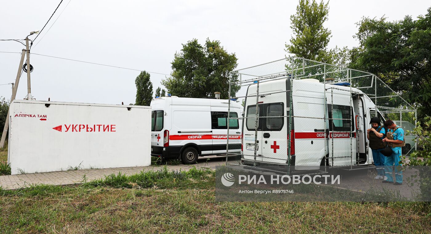 Работа скорой помощи с антидроновой защитой в Белгородском районе