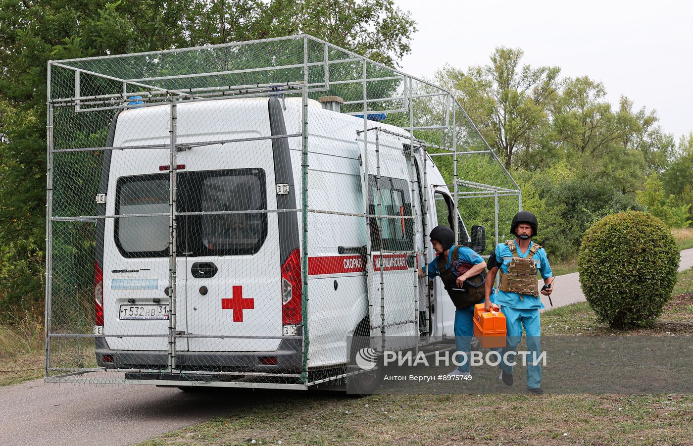Работа скорой помощи с антидроновой защитой в Белгородском районе