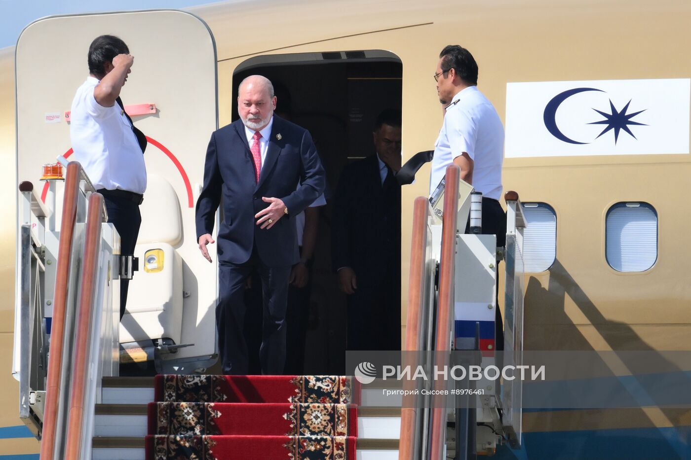 Прилет короля Малайзии Султана Ибрагима в Москву