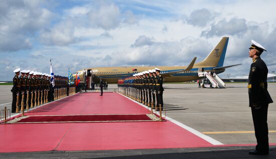 Прилет короля Малайзии Султана Ибрагима в Москву