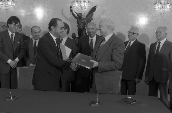 Визит в СССР министра иностранных дел Швейцарии Пьера Обера