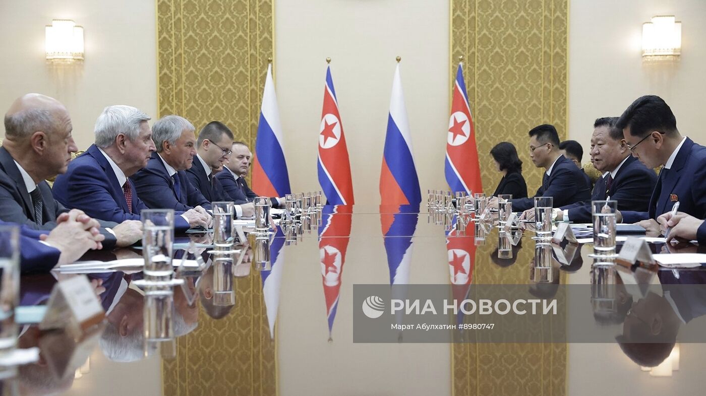 Визит председателя Госдумы РФ В. Володина в КНДР