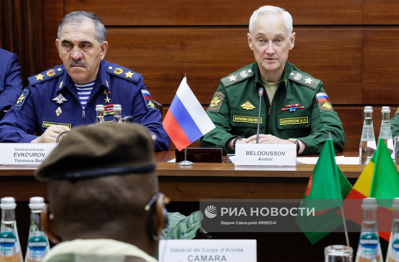 Министр обороны РФ А. Белоусов провел встречу с главами оборонных ведомств Буркино-Фасо, Мали и Нигера