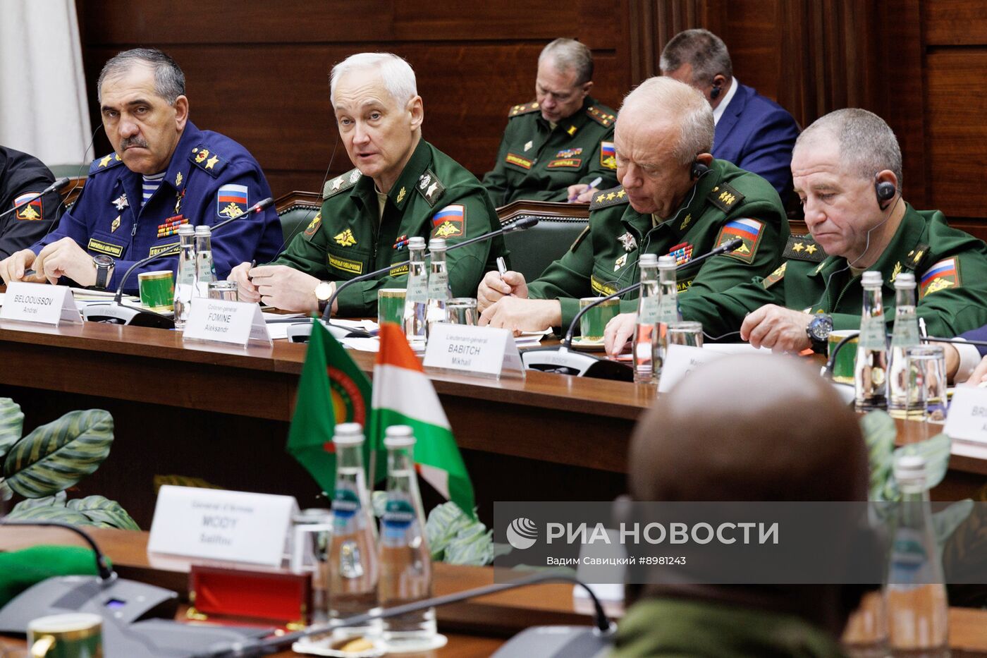 Министр обороны РФ А. Белоусов провел встречу с главами оборонных ведомств Буркино-Фасо, Мали и Нигера