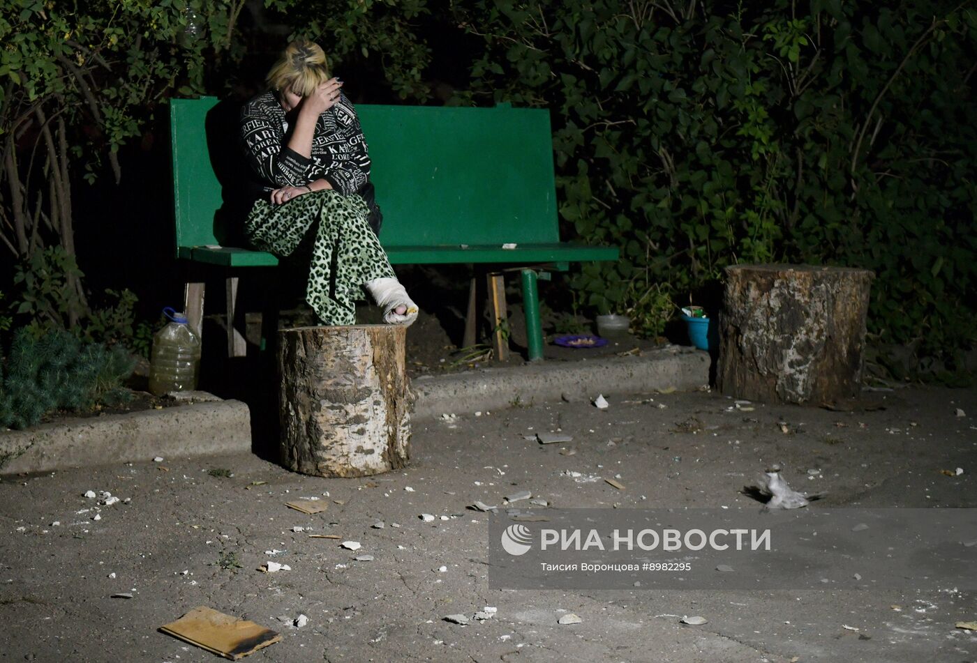 Последствия обстрела Донецка