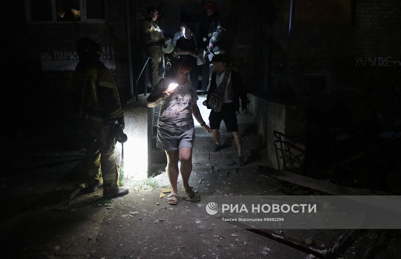 Последствия обстрела Донецка