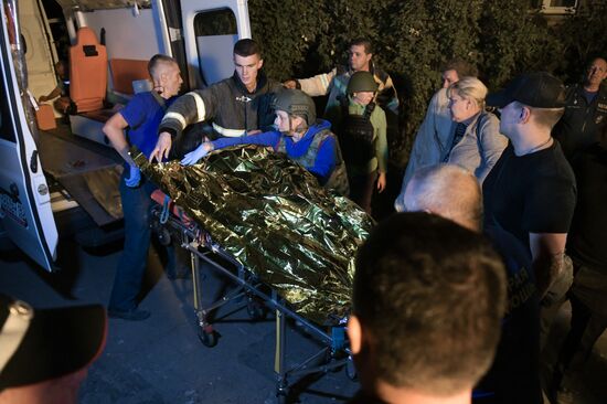 Последствия обстрела Донецка