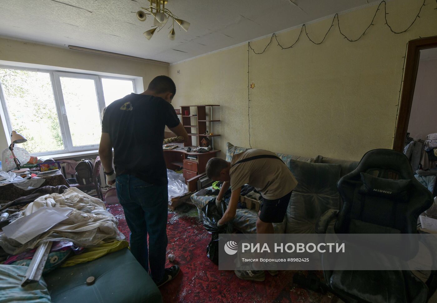 Последствия обстрела Донецка