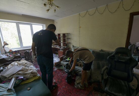 Последствия обстрела Донецка