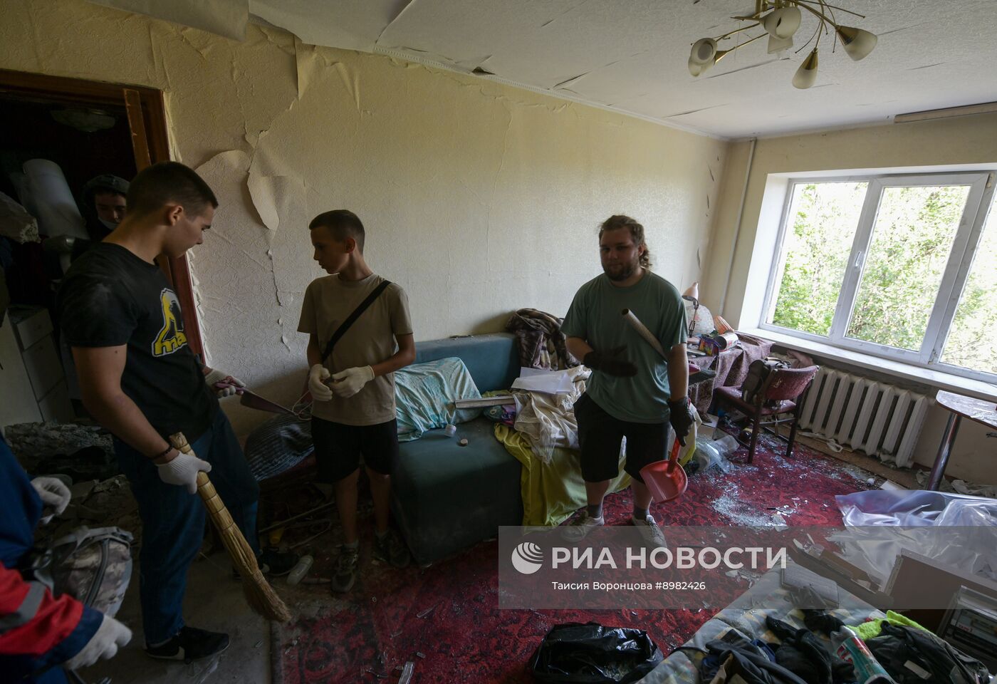 Последствия обстрела Донецка