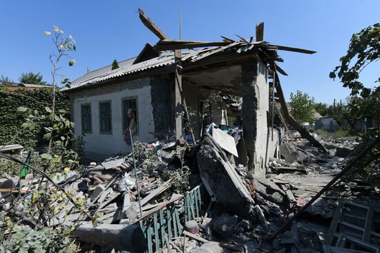 Последствия удара со стороны ВСУ по Донецку