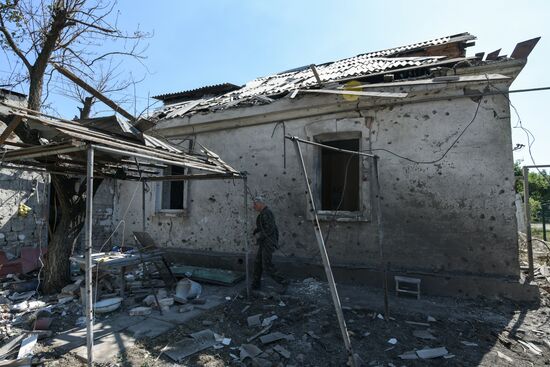 Последствия удара со стороны ВСУ по Донецку 