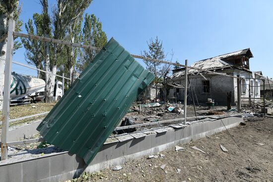 Последствия удара со стороны ВСУ по Донецку 