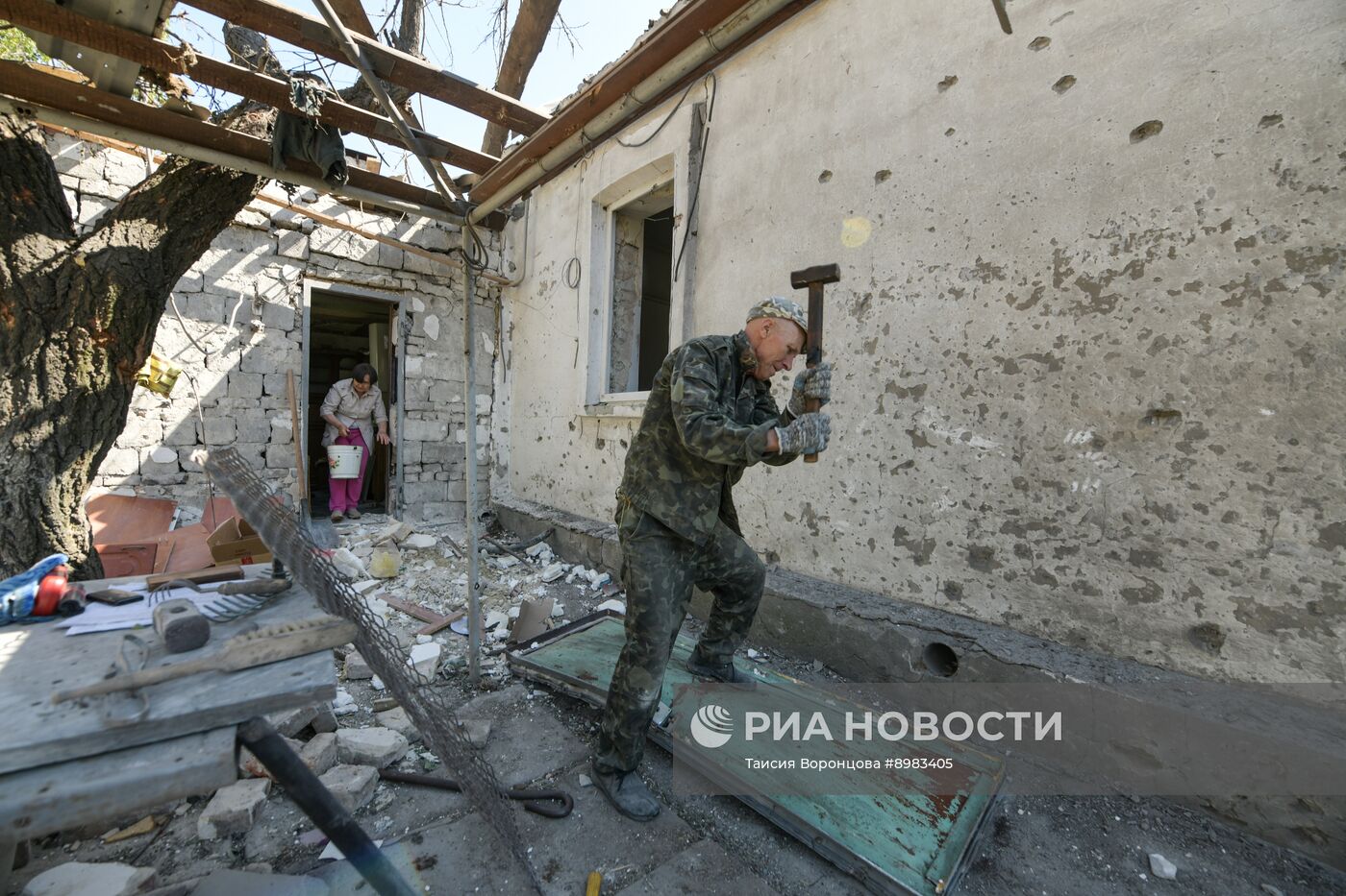 Последствия удара со стороны ВСУ по Донецку