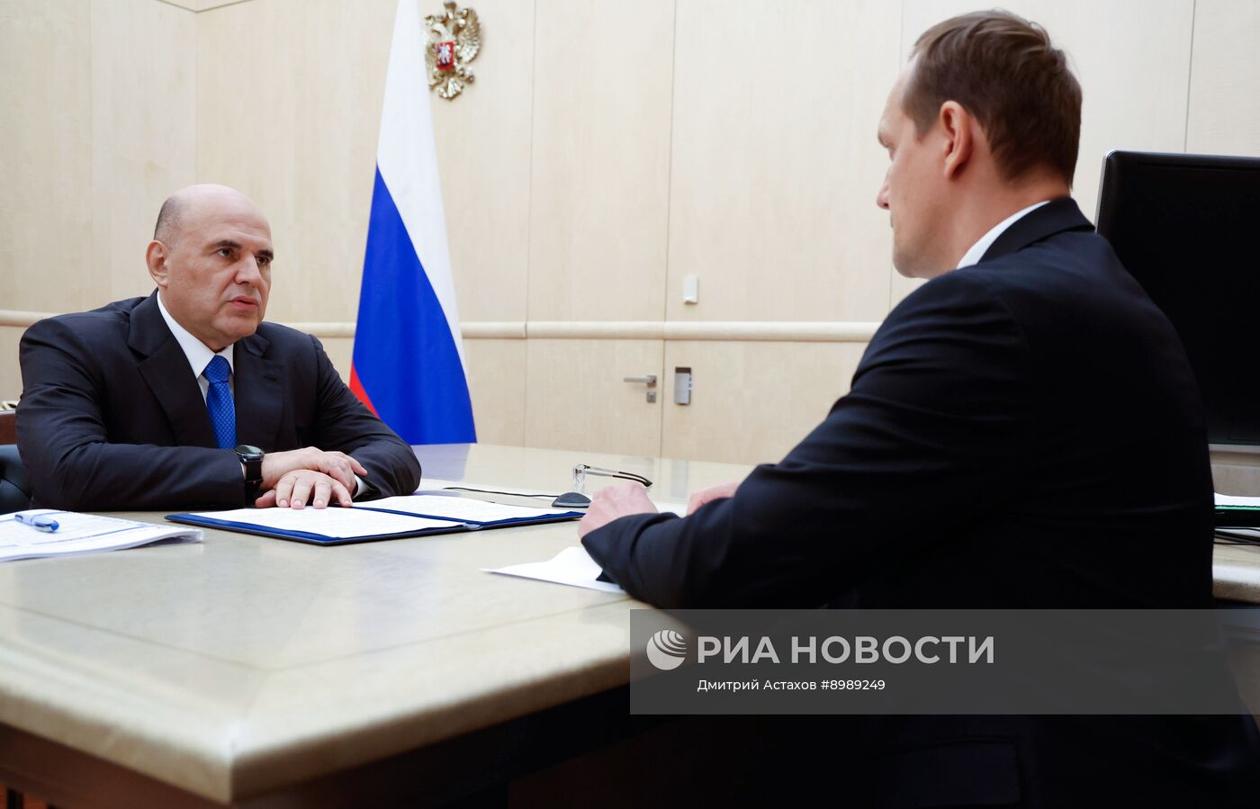 Премьер-министр Михаил Мишустин провёл встречу с главой Росреестра Олегом Скуфинским