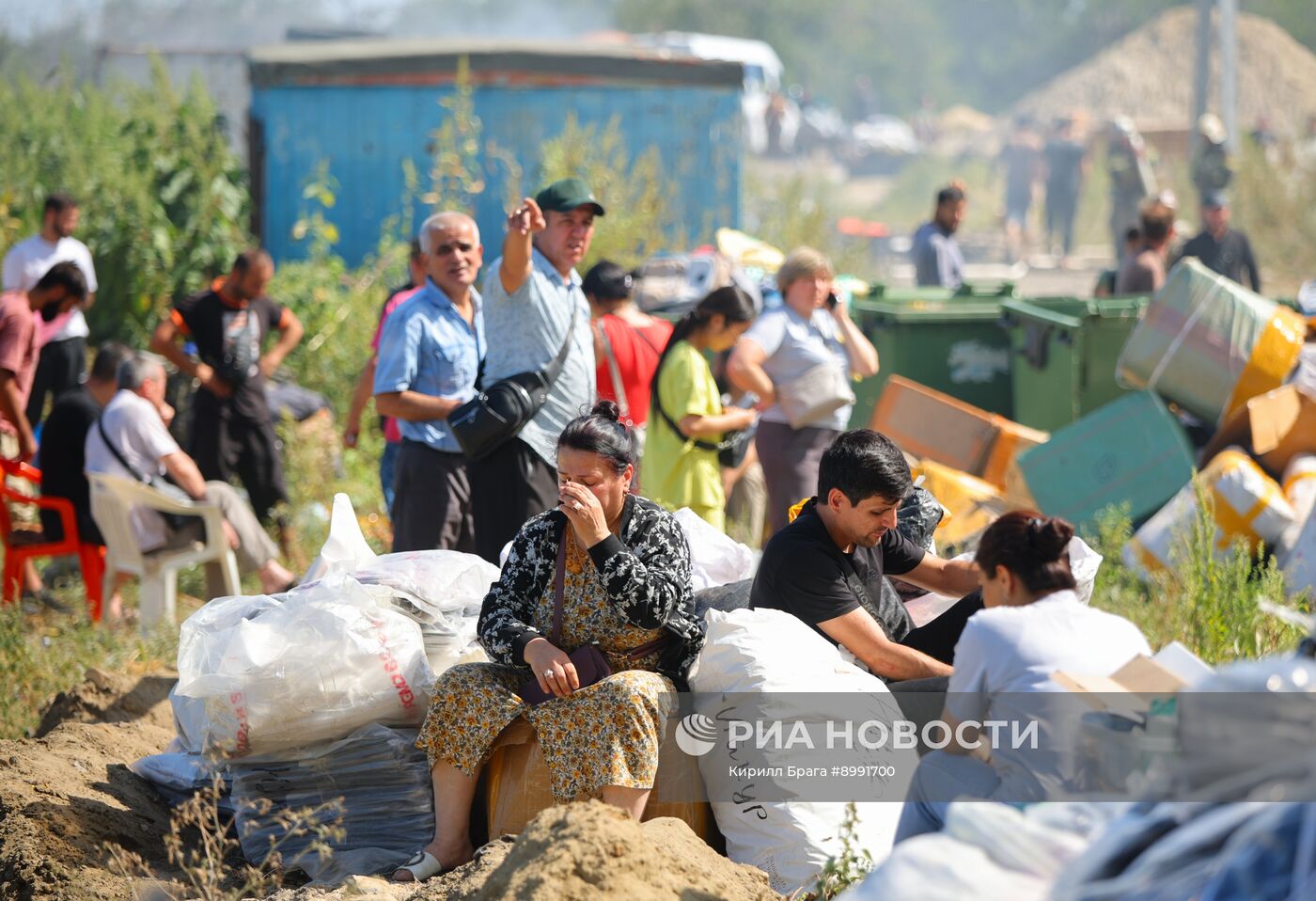 Пожар на рынке в Волгограде