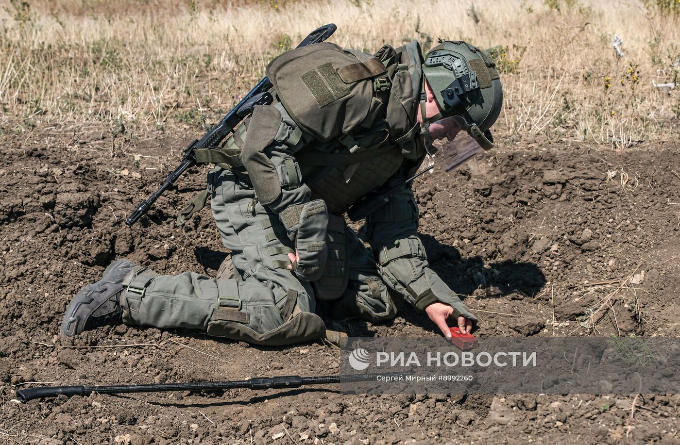 Подготовка саперов группировки войск "Днепр" в Запорожской области
