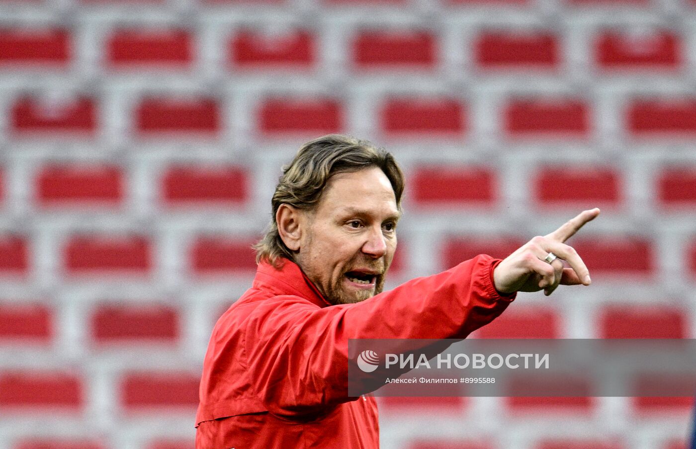 Тренировка национальной сборной России по футболу перед товарищескими матчами