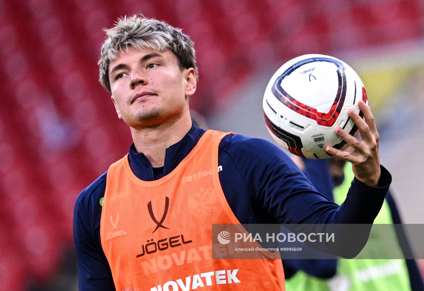 Тренировка национальной сборной России по футболу перед товарищескими матчами