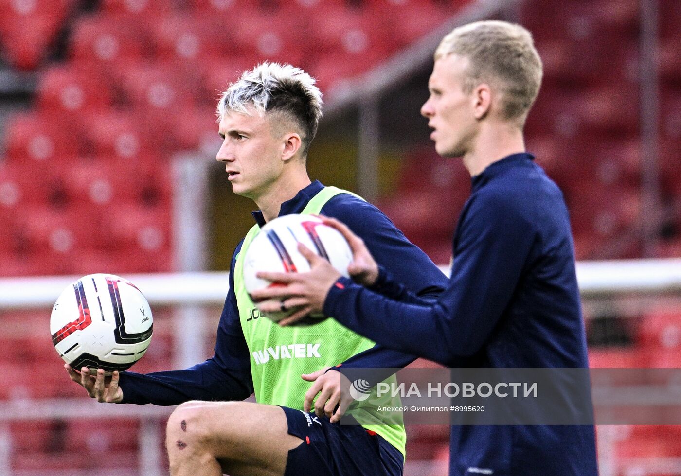 Тренировка национальной сборной России по футболу перед товарищескими матчами
