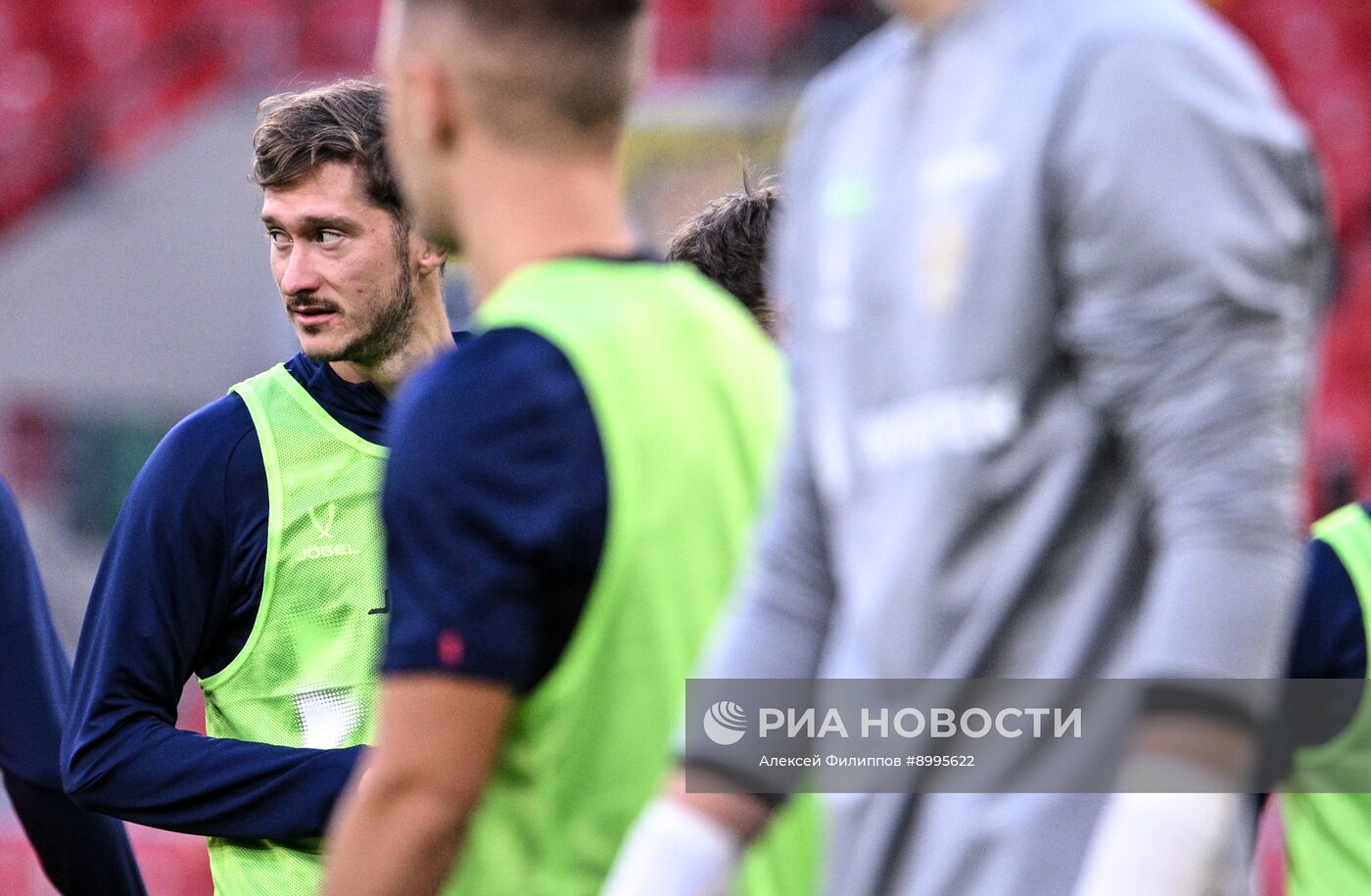 Тренировка национальной сборной России по футболу перед товарищескими матчами