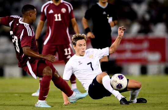 Футбол. Товарищеский матч. Катар - Россия