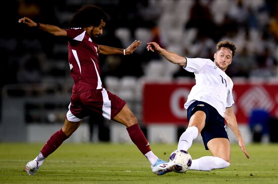 Футбол. Товарищеский матч. Катар - Россия