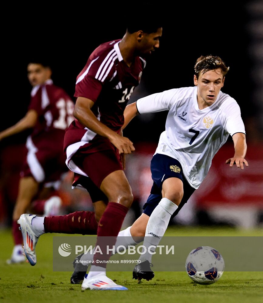 Футбол. Товарищеский матч. Катар - Россия