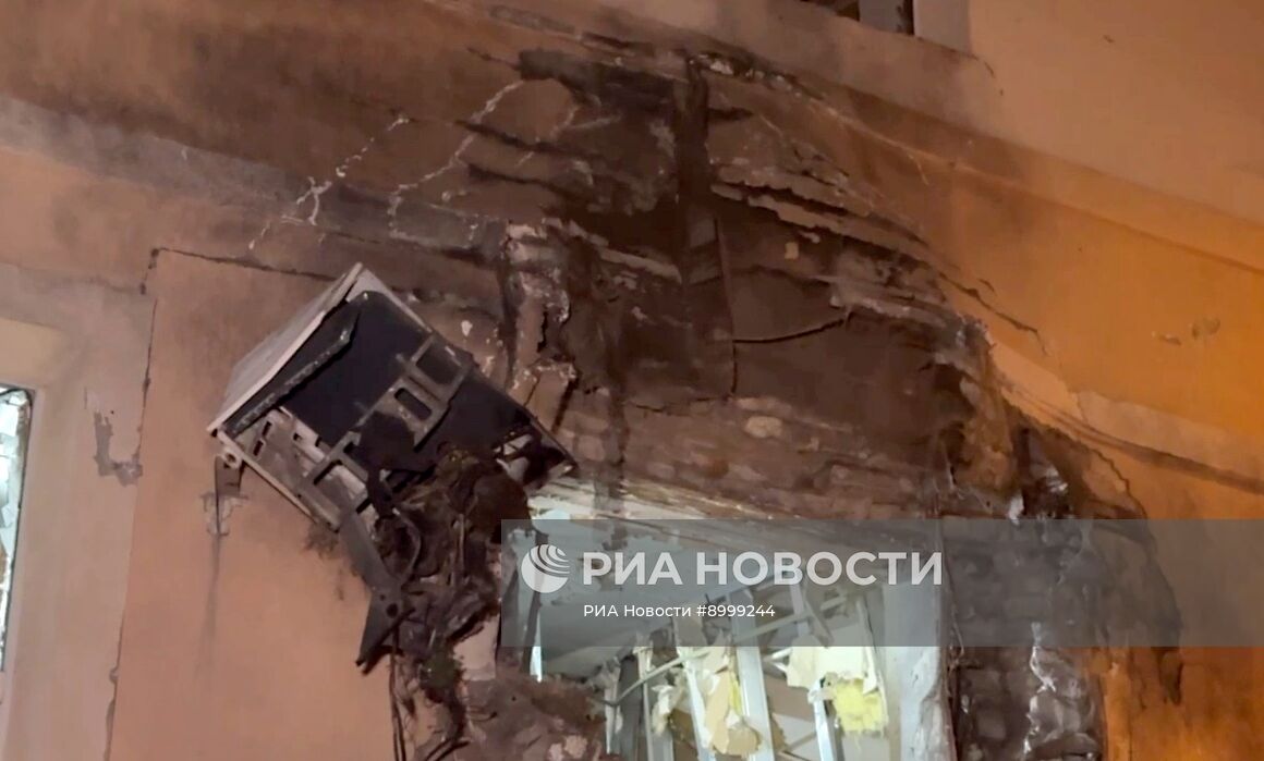 Последствия ударов ВСУ по Калининскому району Донецка