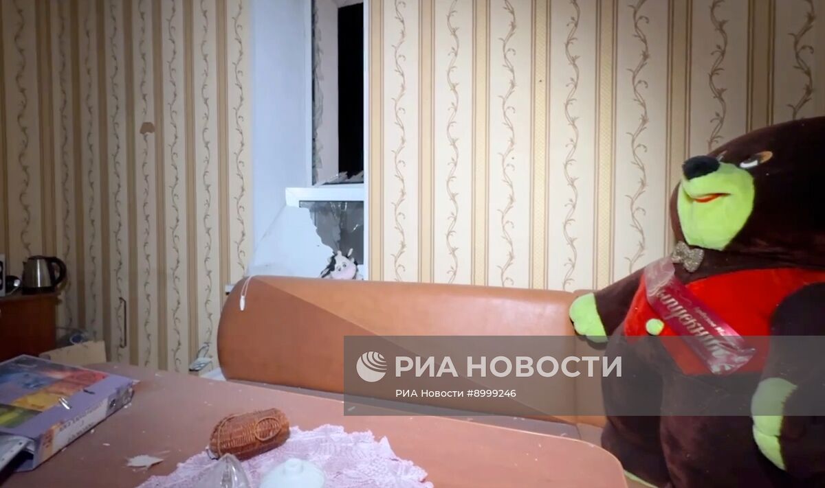 Последствия ударов ВСУ по Калининскому району Донецка