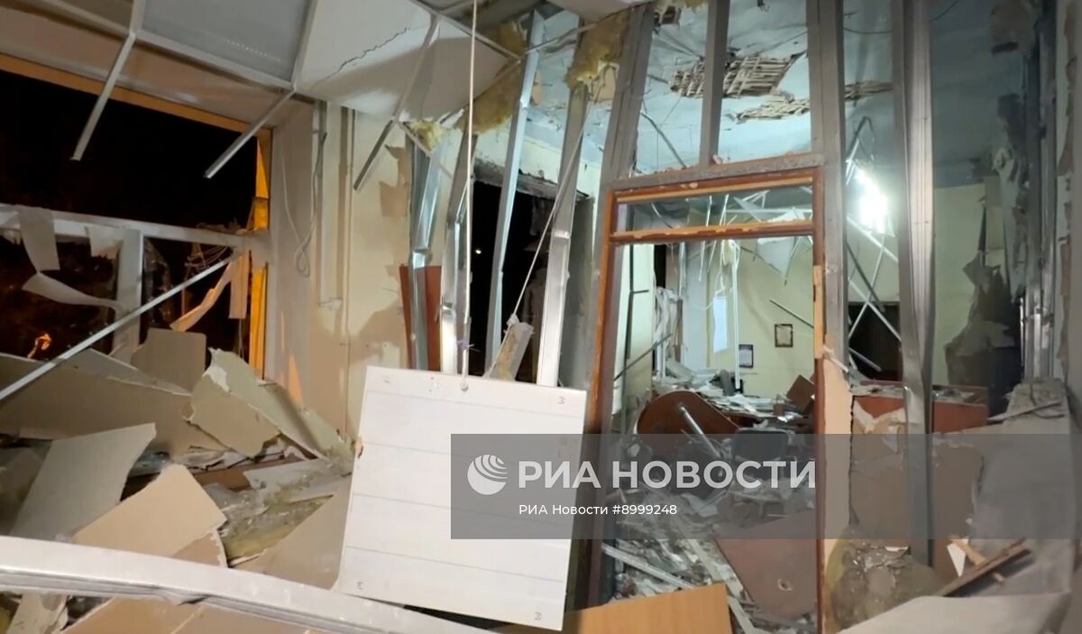 Последствия ударов ВСУ по Калининскому району Донецка