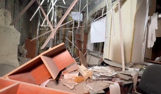 Последствия ударов ВСУ по Калининскому району Донецка